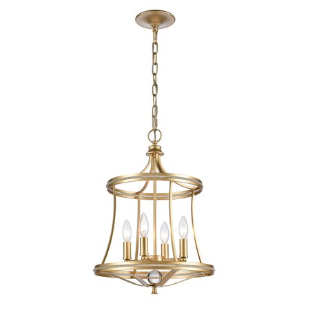 ELK SHOWROOM Noura 155'' Wide 4Light Pendant, Champagne Gold 69484/4